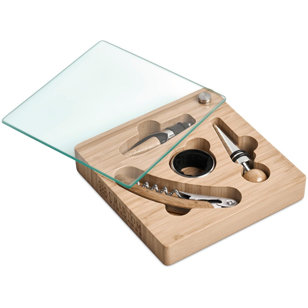 Okiyo Budonoki Bamboo Wine Accessories set - Image 2