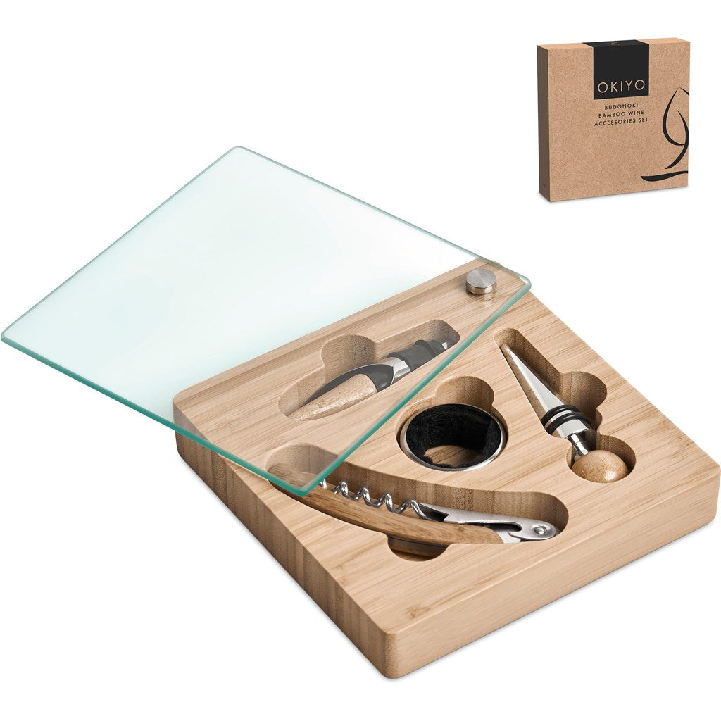 Okiyo Budonoki Bamboo Wine Accessories set - Image 4